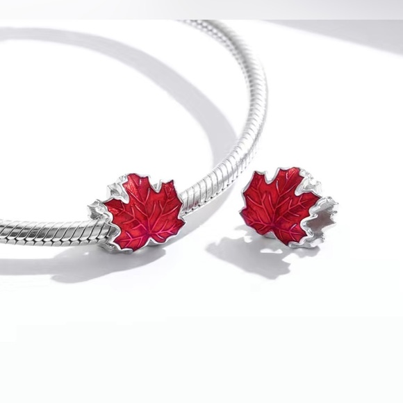 Maple /Canada /Autumn /Charm /Fits on Pandora bracelet or necklace silver 925 - Picture 2 of 8